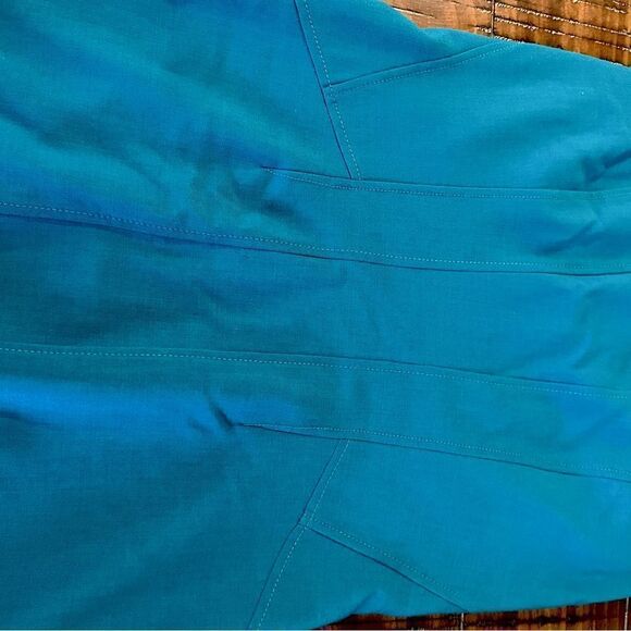 Magaschoni emerald green midi dress wool blend 8 - Picture 6 of 8